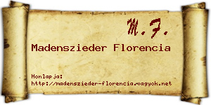 Madenszieder Florencia névjegykártya